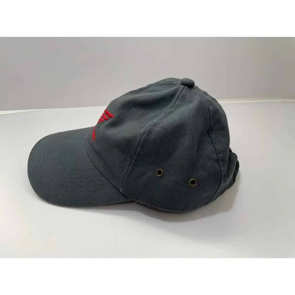 Honda Hat Baseball Cap Gray Red Embroidered Logo Motorcycle Racing